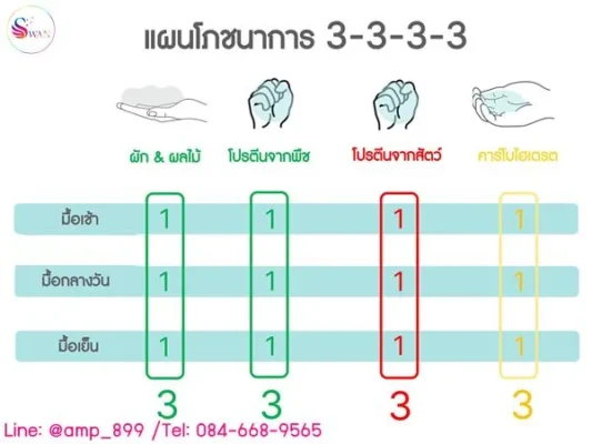 แผนโภชนาการ 3-3-3-3