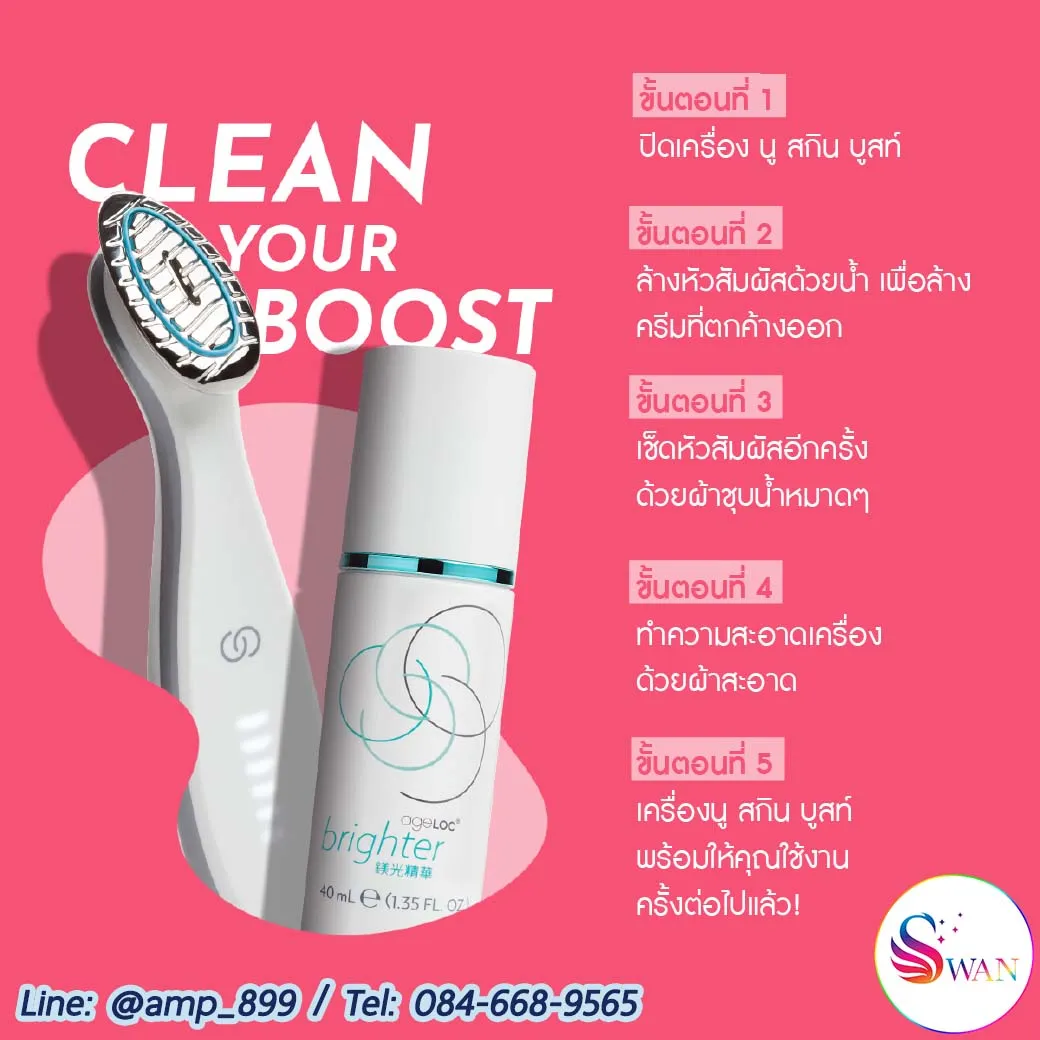 ageLOC Boost Nuskin เอจล็อค บูสท์ เครื่องนวดหน้านูสกิน-CleanYourBoost-1