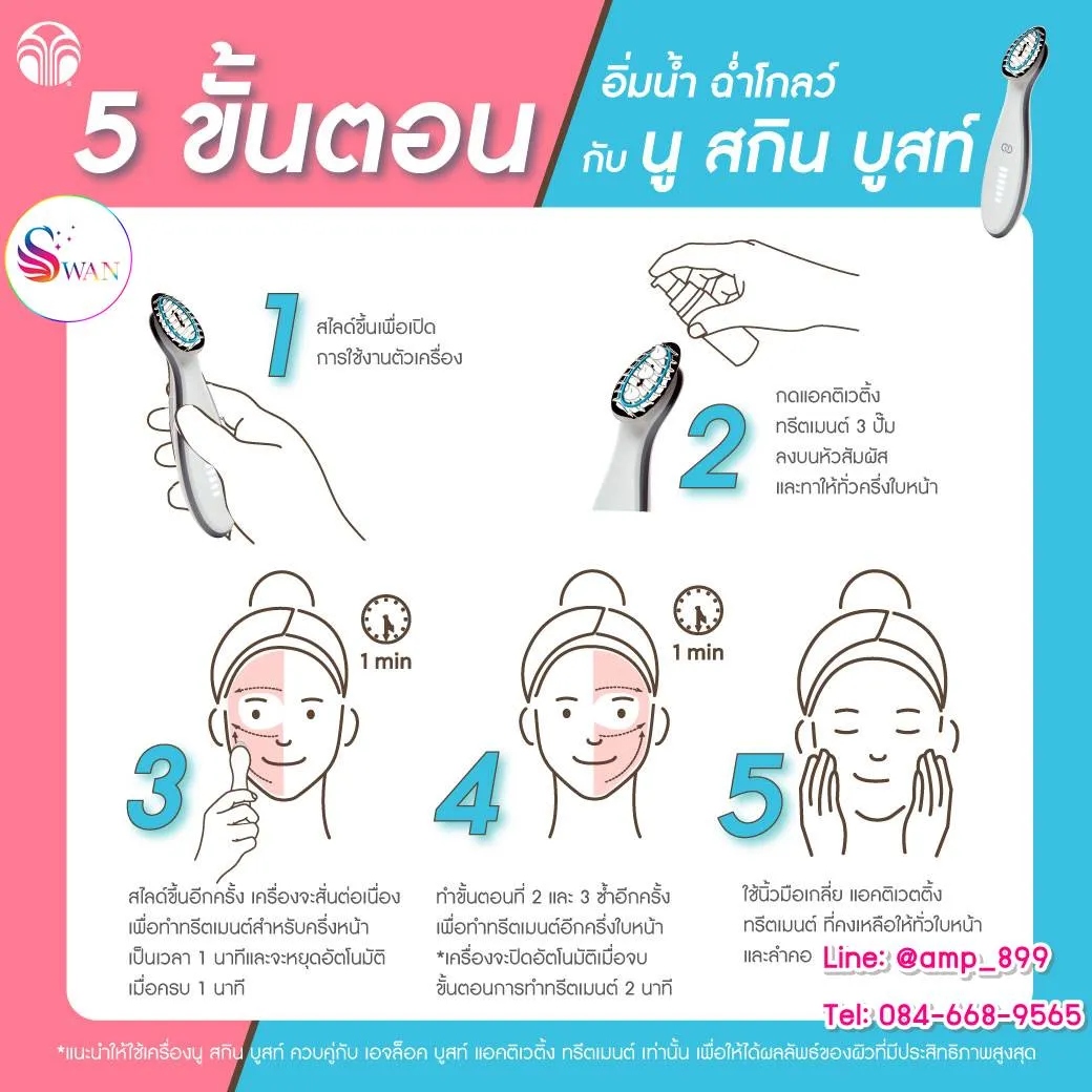 ageLOC Boost Nuskin เอจล็อค บูสท์ เครื่องนวดหน้านูสกิน-วิธีใช้