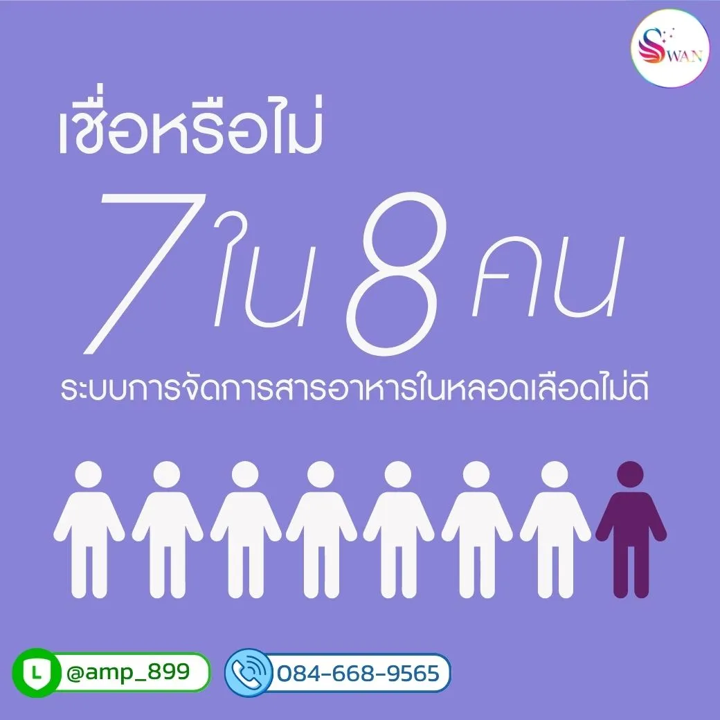 รู้หรือไม่ 7 ใน 8 คน ระบบการจัดการสารอาหารในเลือดไม่ดี