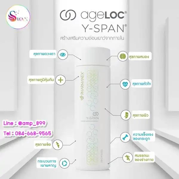ageLOC Y-Span วายสแปน ดูแล 6 ระบบในร่างกาย