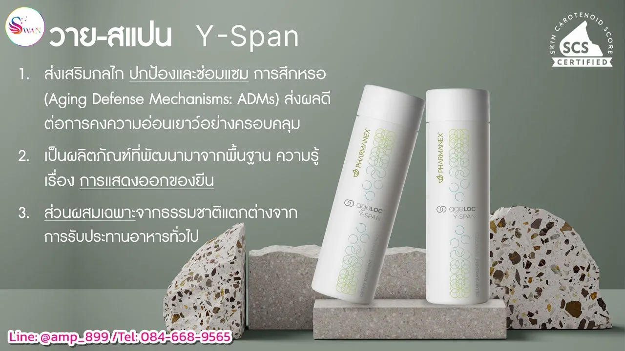 เอจล็อค วายสแปน (ageLOC Yspan) เป็นผลิตภัณฑ์ที่รองรับการเพิ่มค่า Prysm Score (Prysm Certified)1
