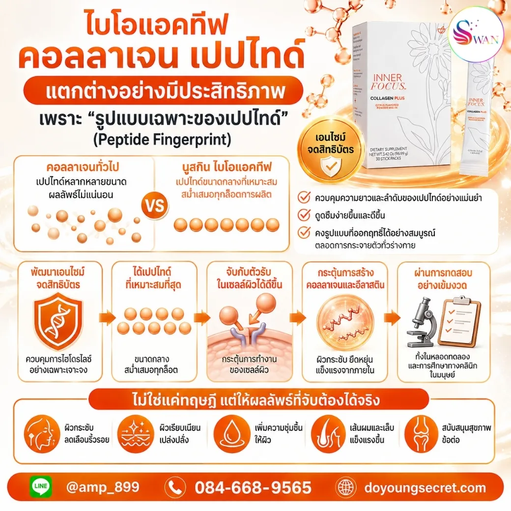 คอลลาเจน พลัส นูสกิน Bioactive Collagen Peptide คุณสมบัติ จุดเด่น