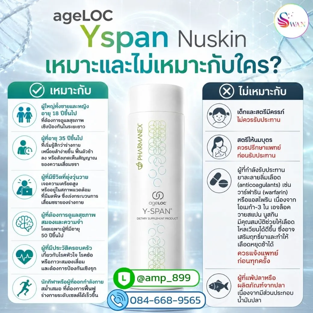 ageLOC Yspan Nuskin วายสแปน นูสกิน เหมาะกับใคร